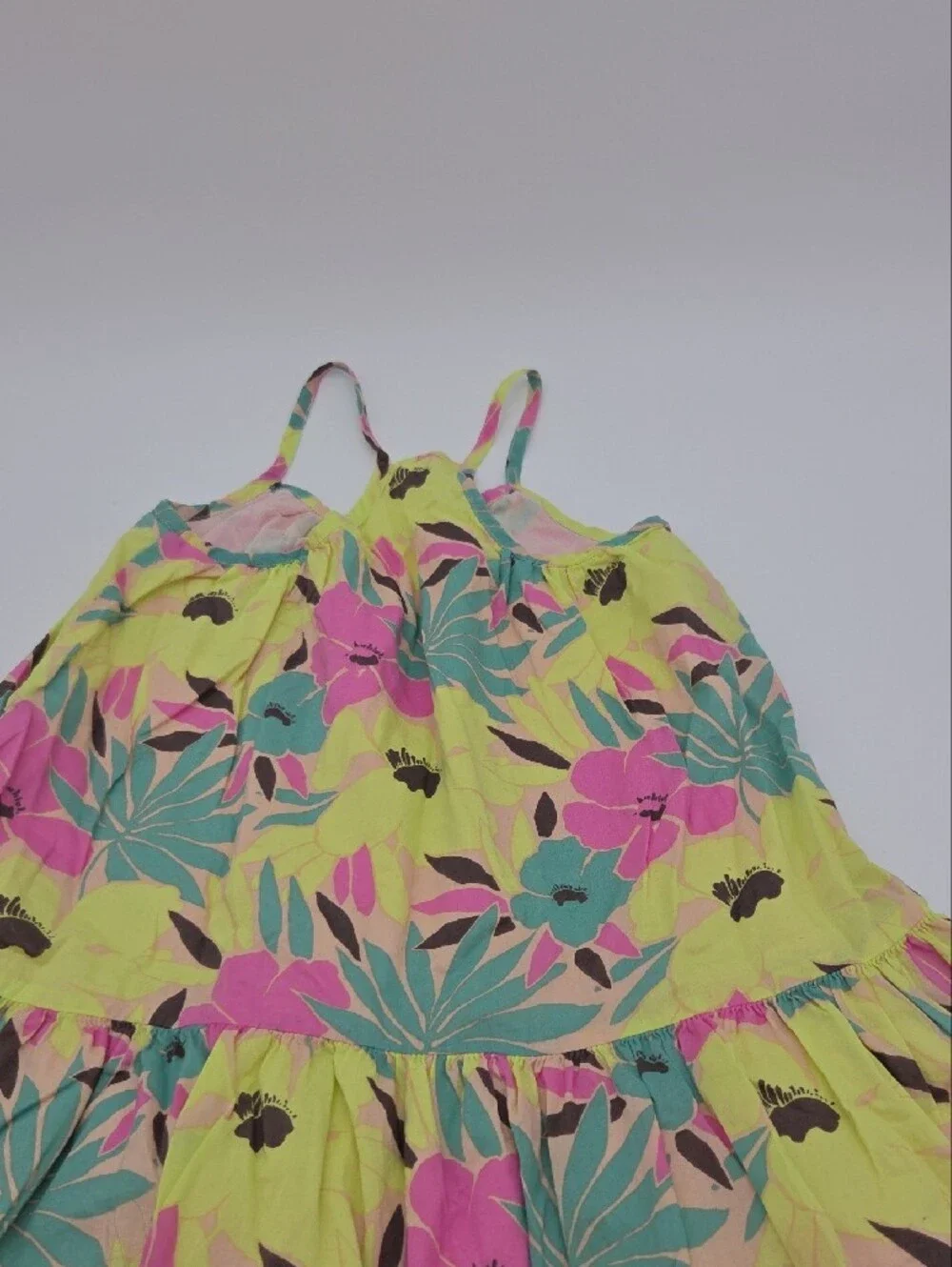 GAP Girls Floral Tank Dress in Yellow, Pink, Teal